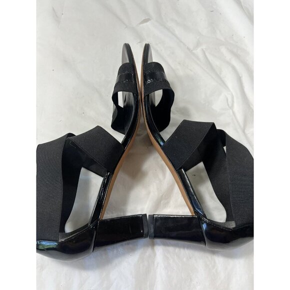 Stuart Weitzman Midexter Stretch Strappy Low-Heel Sandal Black 7.5 - Picture 6 of 14